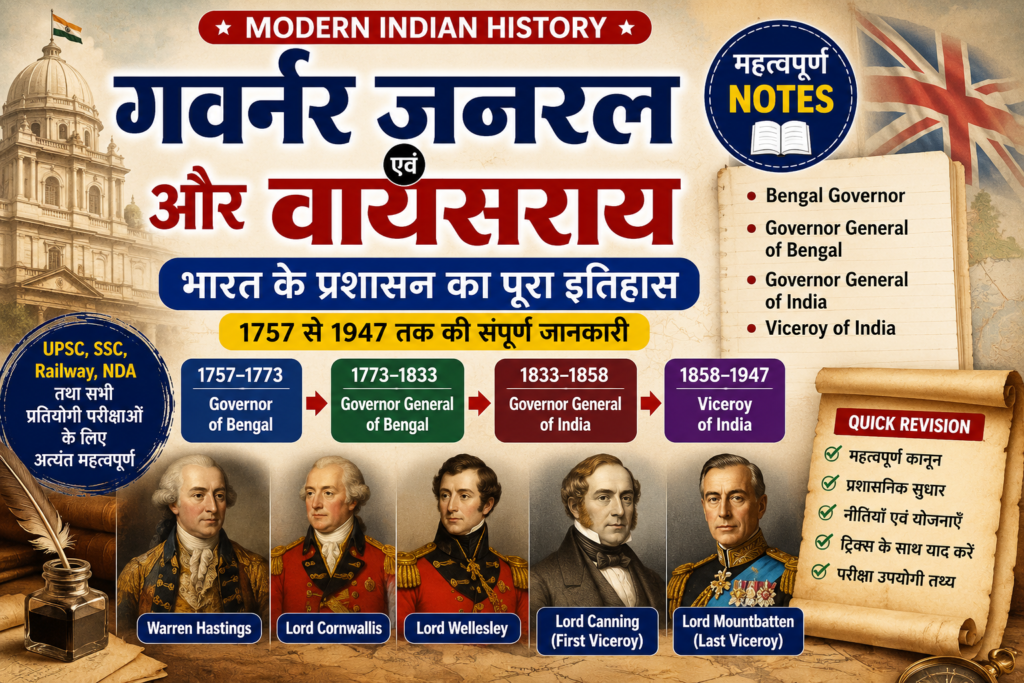 Governor General & Viceroy of India Notes