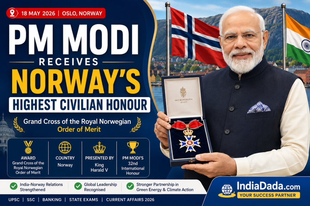 PM Modi Receives Norway's Highest Civilian Honour
