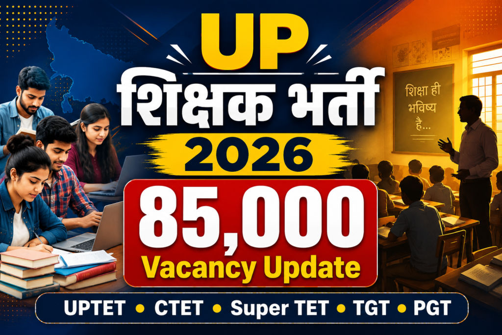 UP Teacher Bharti 2026 85000 vacancy latest update banner