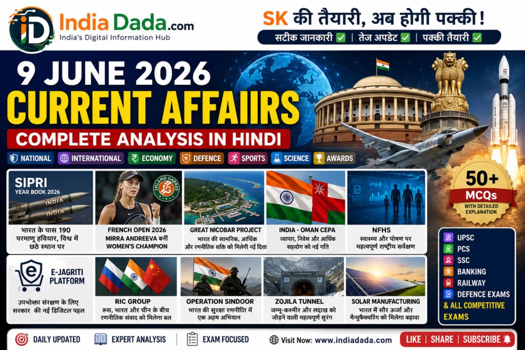 9 June 2026 Current Affairs