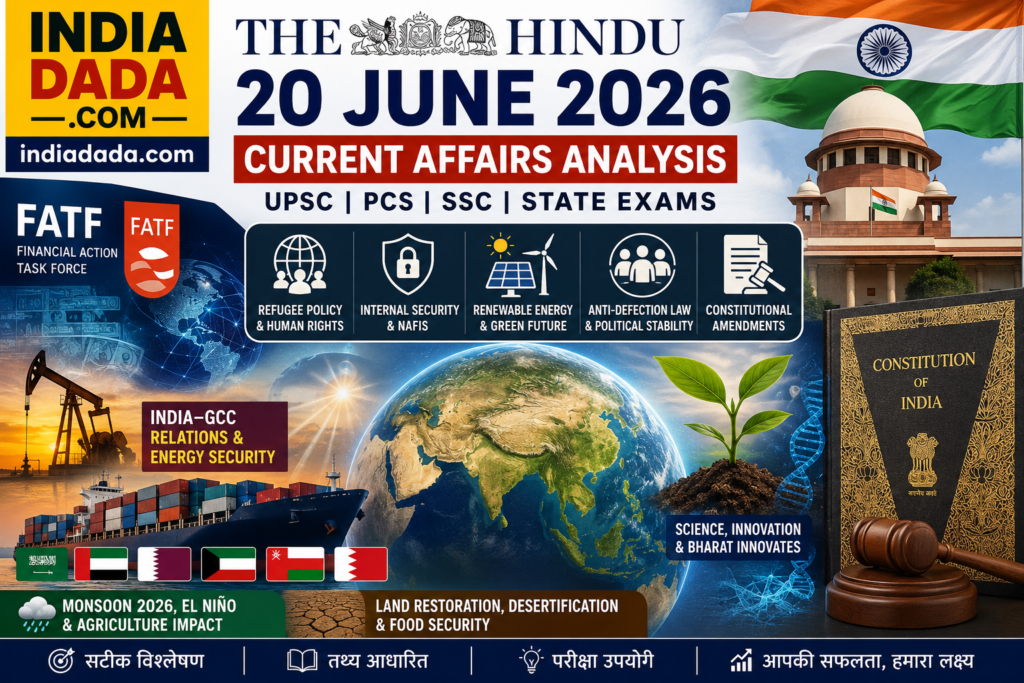 20 June 2026 Current Affairs Notes for UPSC
