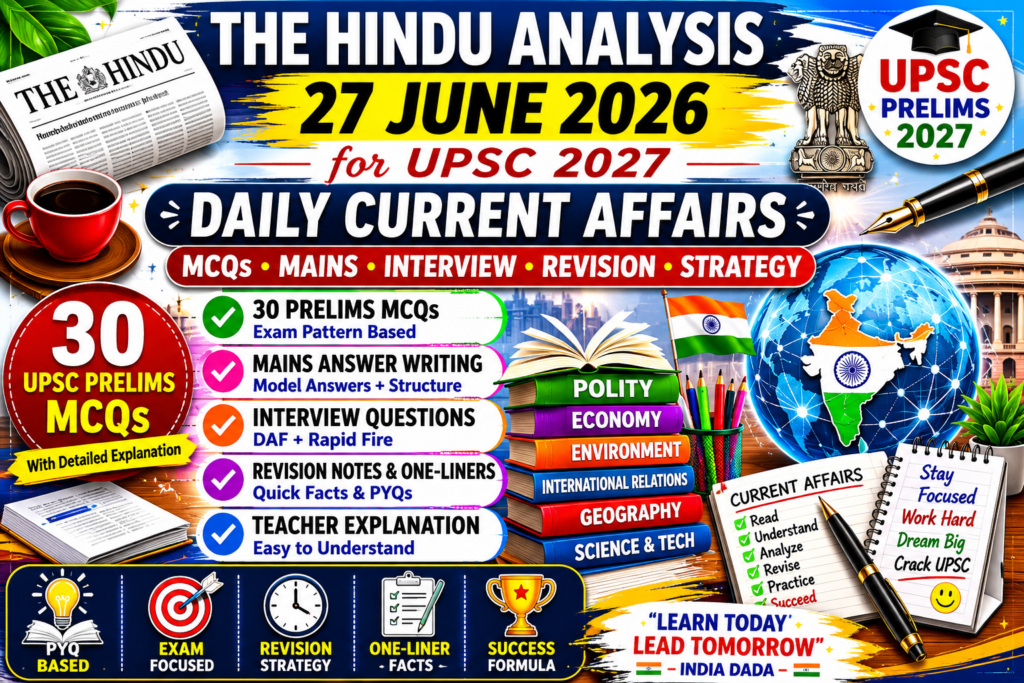 27 June 2026 UPSC Practice Set