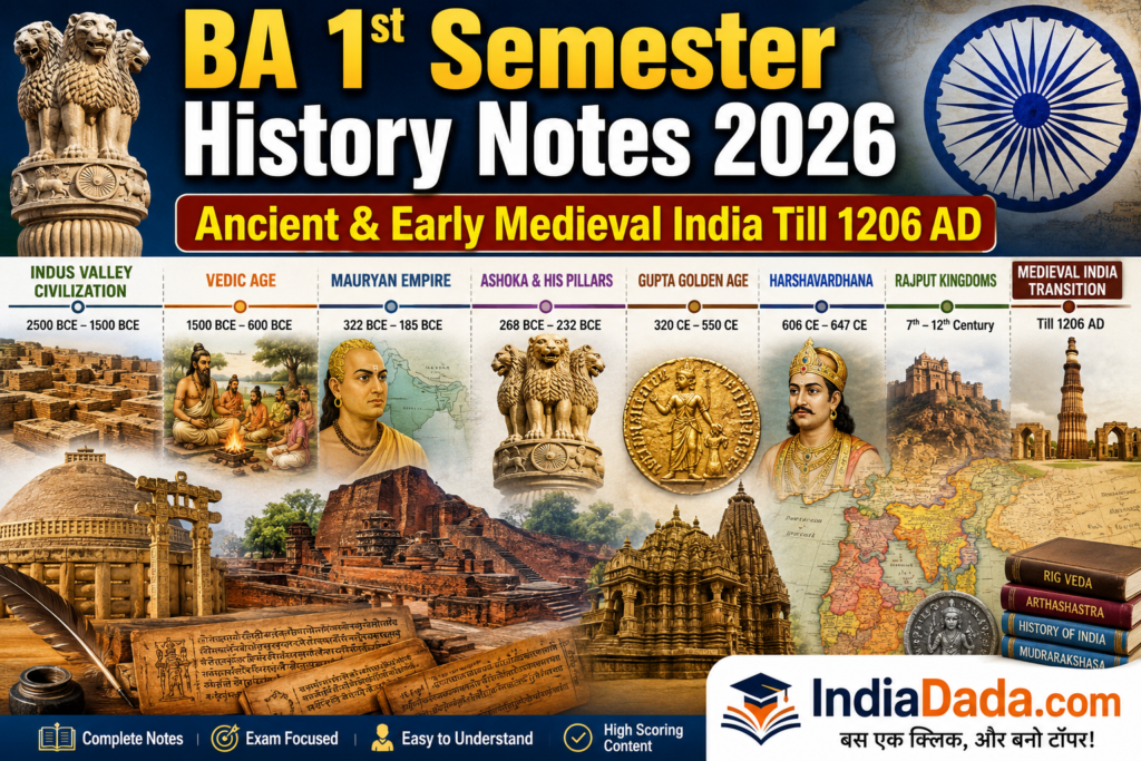 BA 1st Semester History Notes