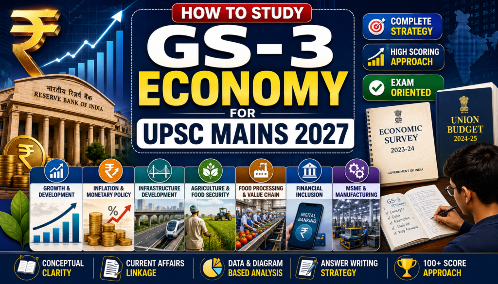 Learn how to study GS-3 Economy for UPSC Mains