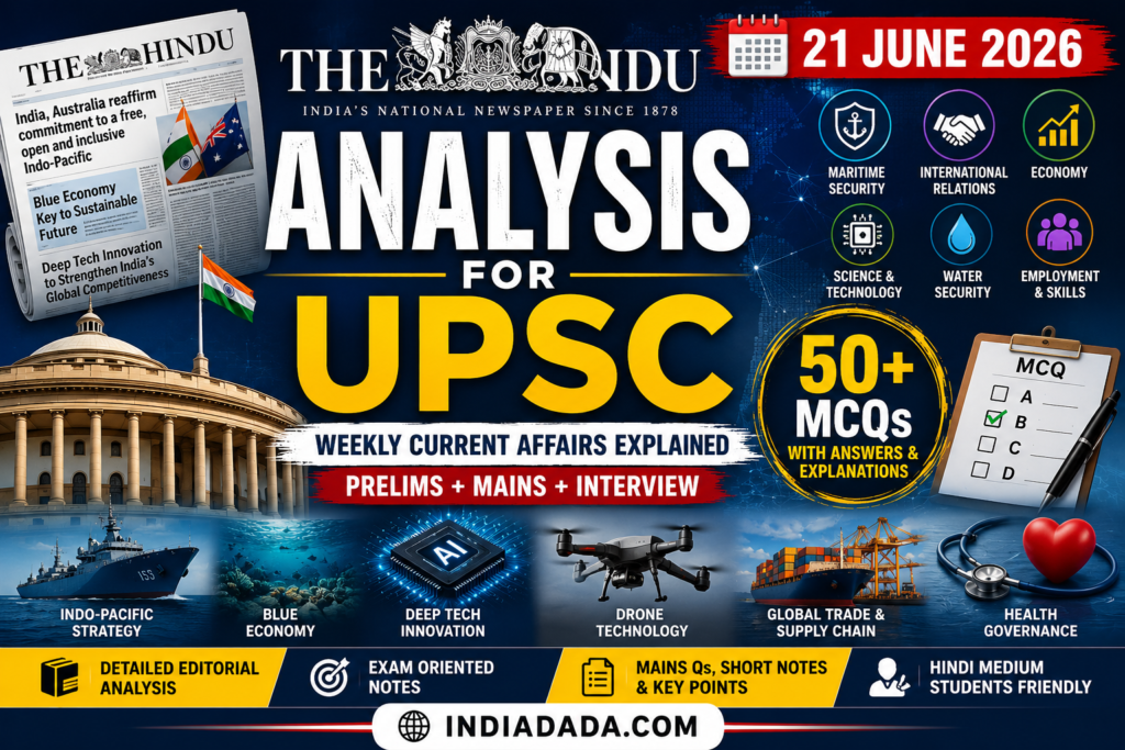 The Hindu Analysis 21 June 2026