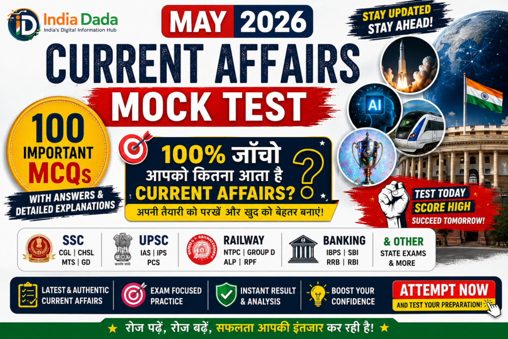 May 2026 Current Affairs Mock Test