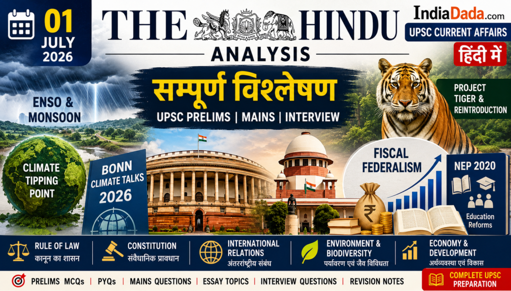 The Hindu Analysis 01 July 2026