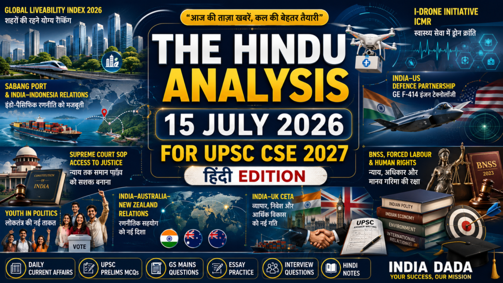 The Hindu Analysis 15 July 2026