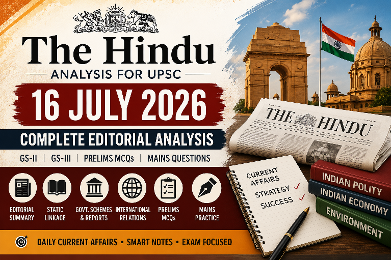 The Hindu Analysis 16 July 2026
