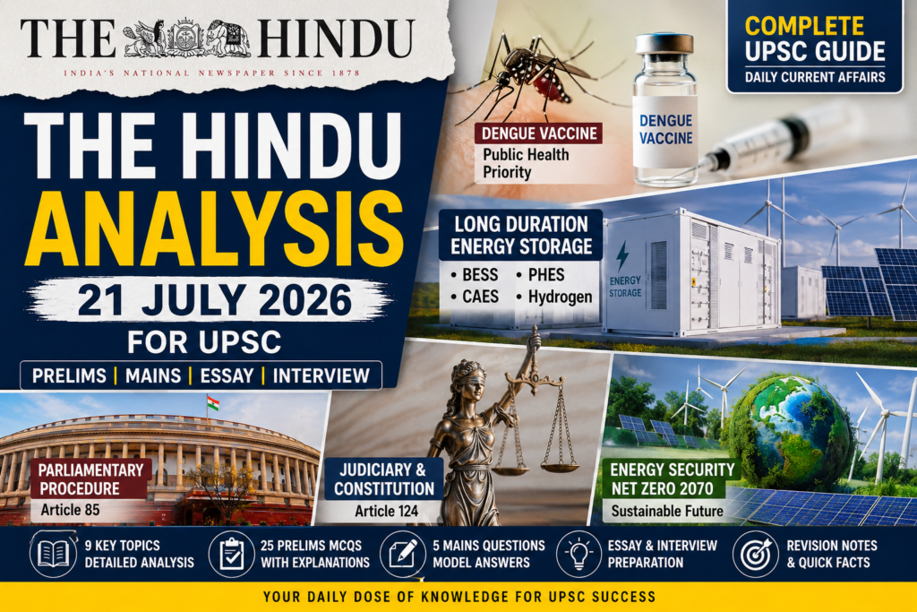 The Hindu Analysis 21 July 2026