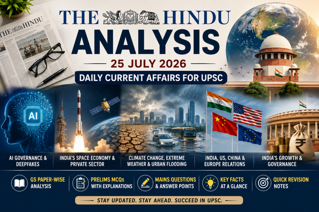 The Hindu Analysis 25 July 2026